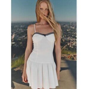 NWT ZARA White Corset Mini Dress Size Medium